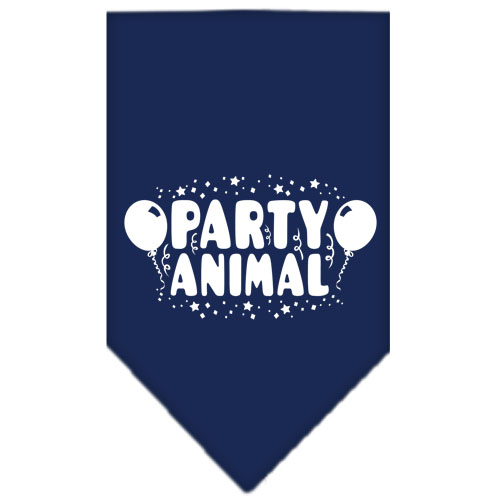 Party Animal Screen Print Bandana Navy Blue large
